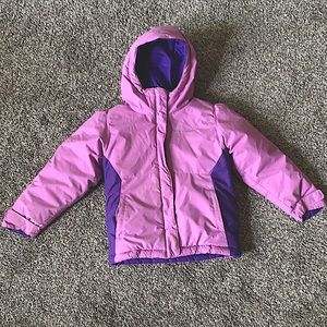 Girls Columbia XS 4 6 purple lilac winter coat